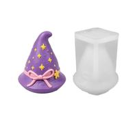 Moule en résine et plâtre avec forme 3D pour la fabrication de | Moule de moulage en silicone pour chapeau de sorcière, avec détail d ' et forme 3D pour verser des bougies