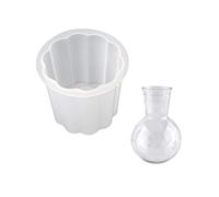 Moule en résine hydroponique avec support de vase, vase en silicone pour pot de fleurs, décoration de table d'intérieur, moule de pot de fleurs extra large
