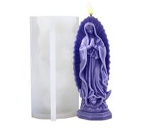 Moule en résine Mère Marie - Moule de moulage religieux, outil de dévotion flexible, forme d'art sacré, forme de décoration de culte | Moules en silicone pour argile plâtre, résine, savon, bougie