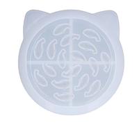 Moule en Résine Moules de Bol de Chien en Silicone Bols de Chiot d'alimentation Lente Moule de Coulée pour Bricolage Puzzle pour Animaux de Compagnie Bols de Nourriture Plats[Chat] Matériel de