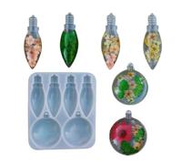 Moule en résine - Plateau d'ornement en silicone, pendentif Shaper | 3D - Moule artisanal, moule de décoration de lumière époxy, plateau transparent, outil de mise en forme de charme de vacances, kit