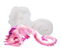 Moule en résine pour aile de dragon pour époxy, plâtre, céramique, argile polymère, béton, coulée de ciment, décoration de gâteau en pâte à sucre, 4 pouces