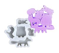 Moule en résine pour animaux de compagnie pour décoration de bureau | moule en silicone pour plâtre avec retrait facile pour artistes et amateurs de bricolage