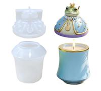 Moule en résine pour bocal | Moule Silicone Grenouille Mignonne Avec Couvercle | Moules Coulée Diy Porte-Stylos - Pour Étuis À Clés Bocaux De Rangement Boîtes À Bijoux Vase Pot De Fleur Boîtes