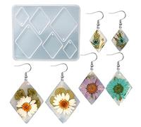 Moule en résine pour boucles d'oreilles, arche ronde en forme de diamant, pendentif en résine pour fabrication de bijoux