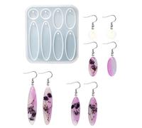 Moule en résine pour boucles d'oreilles, arche ronde en forme de diamant, pendentif en résine pour fabrication de bijoux