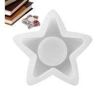 Moule en résine pour bougie chauffe-plat - Étoile, lune et cœur | Moule pour centre de table | Résine à faire soi-même pour décorations de Saint-Valentin et travaux manuels