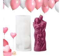 Moule en résine pour la Saint-Valentin - Couple câlin en silicone | Forme pour faire des bougies et du savon artisanal | Design époxy et plâtre pour décoration de gâteaux 3D