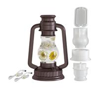 Moule En Résine Pour Lampe À Kérosène - Moules En Résine De Silicone, Kit De Moulage De Lampe À Huile Rétro Avec 2 Lumières LED | Moule De Lanterne Coupe-vent À Dégagement Facile | Pour Les Amateurs D