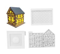 Moule en résine pour maison, moule en silicone en forme de maison | Moule en silicone Light House complet, moules pour travaux manuels pour débutants, décorations pour salon,