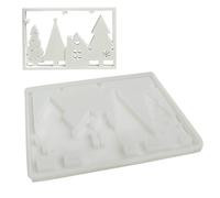 Moule en résine pour sapin de Noël - Moule de décoration d'intérieur | Moule en silicone pour plâtre ciment projets artistiques, planificateurs de fête, artistes, amateurs d'artisanat pour adultes