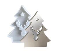 Moule en résine pour sapin de Noël, moule en résine pour sapin de Noël - Moule d'arbre de Noël de type S pour fabriquer des moules de bougeoir d'arbre de Noël, moule à chandelier en