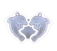 Moule en résine silicone dauphin Saint-Valentin fonte époxy pour artisanat pendentif fabrication de bijoux porte-clés moules pour porte-savon