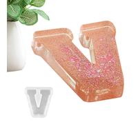 Moule en résine silicone pour Alphabet - Moule en résine pour lettres, moules pour moulage en résine époxy porte-clés, moules réutilisables pour alphabet en silicone pour chocolat pour pastel,