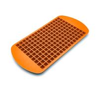 Moule en silicone 160 mini cubes de glace 1 cm - flexible, lavable, sûr - Convient pour bonbons, gelées, pralines de chocolat, cuisine, bar, fêtes (orange)