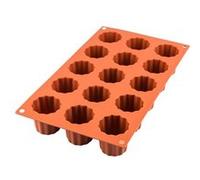 Moule en silicone 18 mini canelés 3,5 cm - Silikomart - Orange - Silicone Orange G