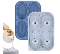 Moule en silicone 3D à 4 cavités pour décoration de cupcakes, chocolat, bonbons, fondants, cocktails, gâteaux, café, eau, boule de glace, réfrigérateur, congélateur