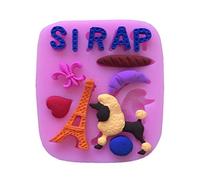 Moule en silicone 3D amusant avec inscription « I Love Paris » - Motif Tour Eiffel - Pour faire des blocs de glace, des bonbons, du chocolat, du savon, des gâteaux, des mousses, des bougies