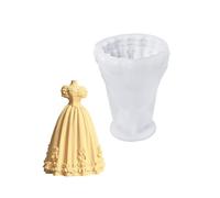 Moule en silicone 3D délicat en forme de robe de mariée, parfait pour créer des cadeaux élégants et personnalisés, moule en silicone de haute précision