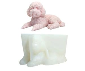 Moule en silicone 3D en forme de chien pour bâtonnets d'encens, plâtre, savon, résine, fabrication de chocolat, gâteaux, outils de cuisson
