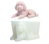 Moule en silicone 3D en forme de chien pour encens, pansements, savon, résine, artisanat, chocolat, gâteau, outil de cuisson