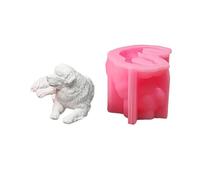 Moule en silicone 3D en forme de chien pour la fabrication de savon, moules en résine époxy, moules à fondants pour la pâtisserie et la décoration de la maison
