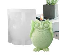 Moule en silicone 3D en forme de chouette - Moule à savon flexible - Moule à savon - Moule à bougie en résine anti-adhésive pour fabriquer des bougies à savon en forme de