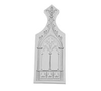 Moule en silicone 3D en forme de fenêtre d'église pour fête, cupcakes, fondant, gâteau, bonbons, argile, chocolat