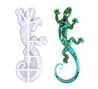 Moule en Silicone 3D en Forme de Gecko - Grande Statue d'Animal en Résine - Moule Époxy à Faire Soi-même - Cadeau pour la Maison, le Bureau, la Décoration Murale