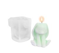 Moule en silicone 3D en forme de lapin anti-adhésif facile à démouler - Pour décoration de table, décoration d'intérieur, , savon, chocolat, plâtre