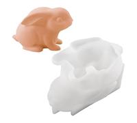 Moule en silicone 3D en forme de lapin de Pâques | Moules de fabrication de bougies pour planificateurs de fête en plâtre, enseignants d'art, vacances, printemps
