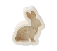 Moule en silicone 3D en forme de lapin - Thème lisse - Moule en résine époxy - Pour ornement d'aromathérapie