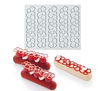 Moule en silicone 3D en forme de Longue bande d'amour, tapis dentelle pour La Saint Valentin chocolat, bonbons, fondant, décoration de cupcakes, desserts