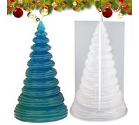 Moule en silicone 3D en forme de sapin de Noël | Décoration d'intérieur pour vacances, chambre d'anniversaire, bureau, appartement, dortoir, école