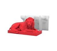 Moule en silicone 3D en forme de statue de lion pour fabrication de gâteaux, chocolat, savon fait à la main, moule en résine époxy