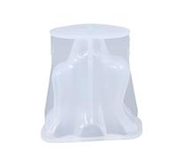 Moule en silicone 3D en forme de tête de mort d'Halloween avec mèches pour résine époxy, cire, savon, ornement artistique
