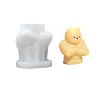 Moule en silicone 3D en forme d'ours pour les amateurs d'aromathérapie, artisanat pratique, fournitures de salle de classe