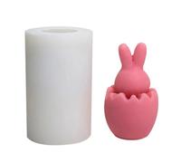 Moule en silicone 3D en forme d'œufs de lapin, pour savon, plâtre, résine, bricolage