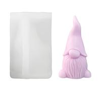 Moule en silicone 3D gnome, moule à bougie de Noël DIY gnome en résine de silicone, moule à bougie en plâtre, savon, moule en silicone 3D en silicone pour faire des bougies, du chocolat, du fondant