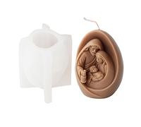 Moule en Silicone 3D Jésus et Sainte Marie - Pour Fabrication de Bougies, Statues, Ornements Artisanaux
