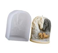 Moule en silicone 3D pour chevaux et châteaux pour la création | Convient amateurs d ' artisanat expérimentés, moule en Silicone robuste et sans danger pour les aliments, pour la