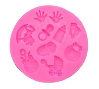 Moule en silicone 3D pour fête prénatale - Motif cheval en bois - Pour décoration de gâteaux de cuisine - Moules ronds de petites formes - Grandes bombes grasses