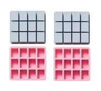 Moule En Silicone 4 Pcs Rectangulaire En Silicone Savon Fait À La Main Cuisson Gâteau Pudding Moule À ChocolatBleu Rose