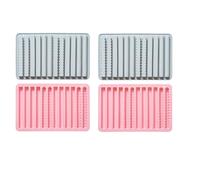 Moule En Silicone 4 Pièces Longue Bande En Forme De Silicone Bonbon Chocolat Biscuit Fromage MouleBleu Rose