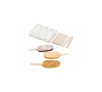 : Moule en silicone 80 ml et 24 bâtonnets - Pour 3 glaces