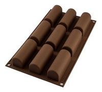 Moule en silicone 9 mini buches 8,4x3,2cm - Silikomart - - Silicone G