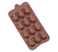 Moule en silicone à 12 cavités en forme d'ananas 3D pour la cuisson au chocolat, mousse, gâteau, dessert français, pâtisserie, outils de décoration
