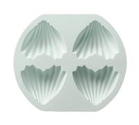 Moule en silicone à 4 cavités en forme de cœur pour la fabrication de fondants en forme de coquillage Moule à mousse Moule à bonbons en silicone Moule à bonbons en forme de cœur
