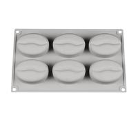 Moule en silicone à 6 cavités en forme de grains de café 3D - Multi-Craft pour bonbons glacés, pâte à sucre, chocolat, dessert - Professionnel