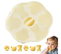 Moule en silicone à 6 cavités en forme d'ours en gélatine | Moule à pâtisserie en forme d'animal de dessin animé pour bonbons, biscuits, décoration de gâteau, argile, résine époxy, pâte à gomme